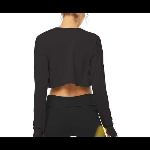 NWT Long Sleeve Crop Sweatshirt Top - Picture 2 of 4